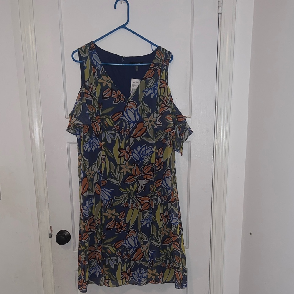 Nine West Blue and Multicolor Dress